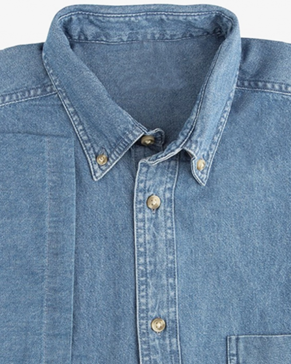Lengan Baju Denim Berkancing